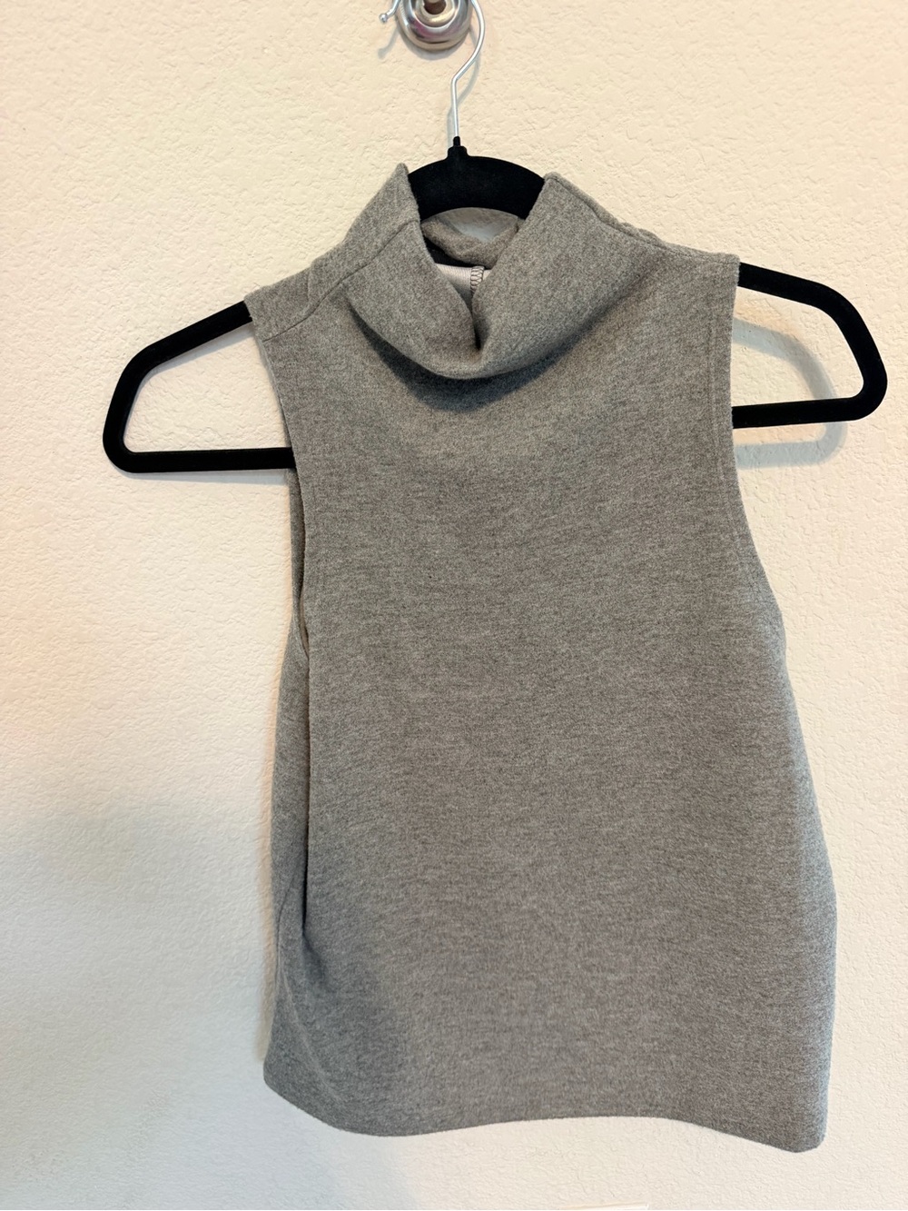 a new day Gray Sleeveless Cowl Neck Knit Top